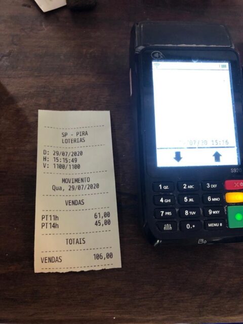 Uma foto da máquina de Jogo do Bicho