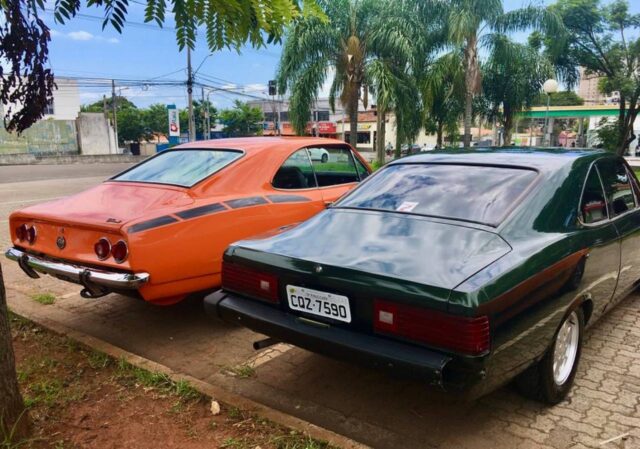 Uma foto do Chevrolet Opala durante um encontro em Piracicaba
