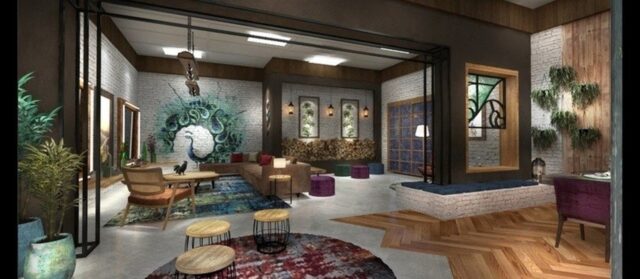 Uma foto da sala de A Fazenda