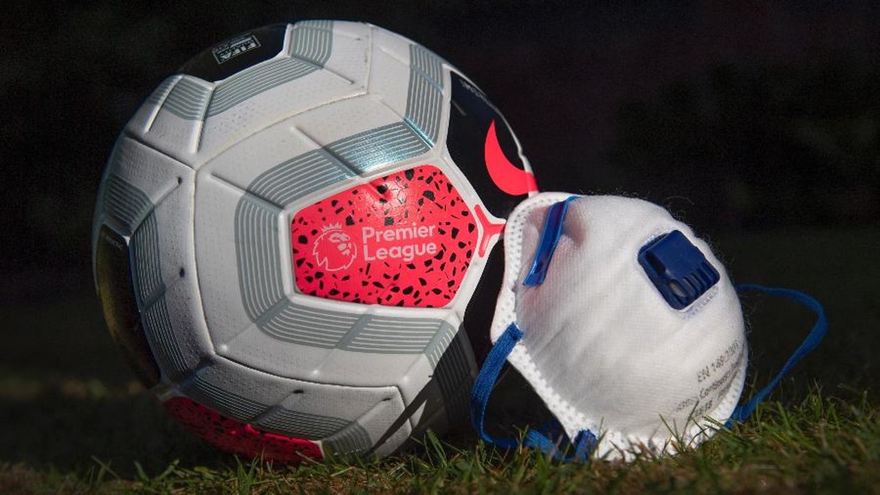 Uma foto que mostra uma bola de futebol da Premier League Uma foto que mostra uma bola de futebol da Premier League