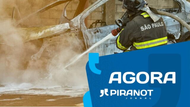 Em Piracicaba, bombeiros são acionados às pressas para apagar fogo em veículo