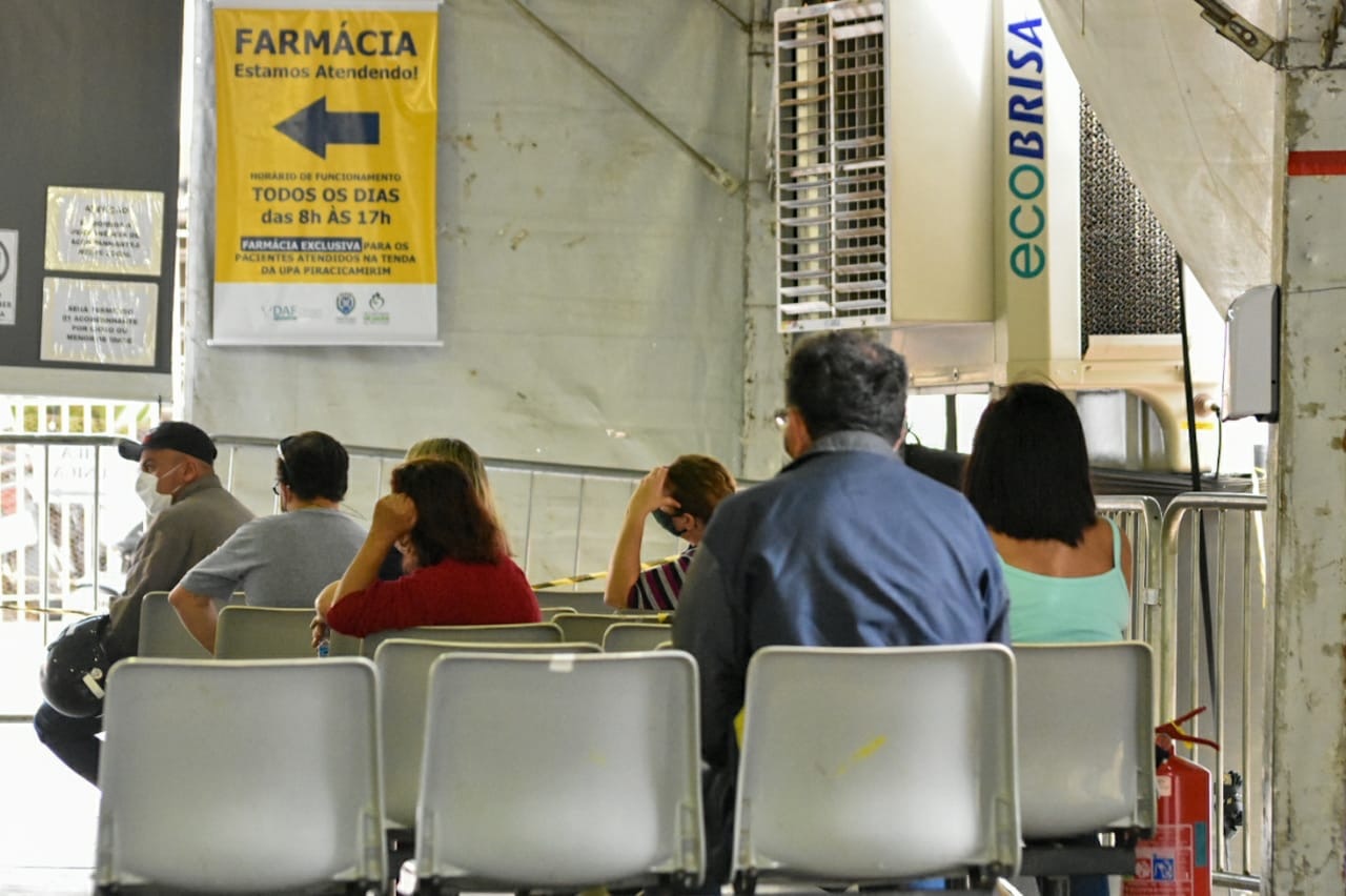 Uma foto do Centro de Triagem do Coronavírus, a tenda do Piracicamirim, em Piracicaba