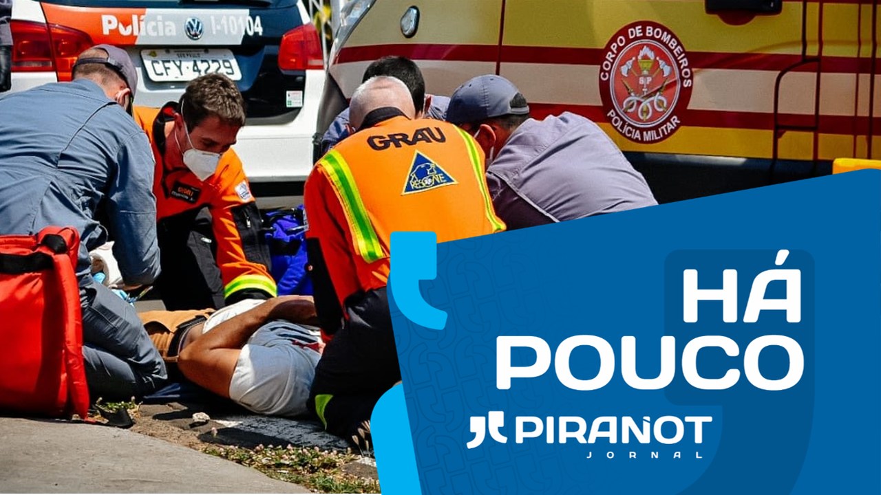 Jovem de 29 anos fica ferido após acidente entre moto e caminhonete, em Piracicaba