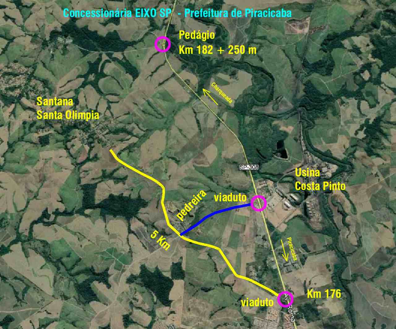 Em Piracicaba, bairros Santana e Santa Olímpia terão novo acesso para evitar pedágio