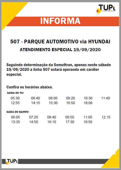 Em Piracicaba, linha 507-Parque Automotiva via Hyundai terá atendimento especial Em Piracicaba, linha 507-Parque Automotiva via Hyundai terá atendimento especial