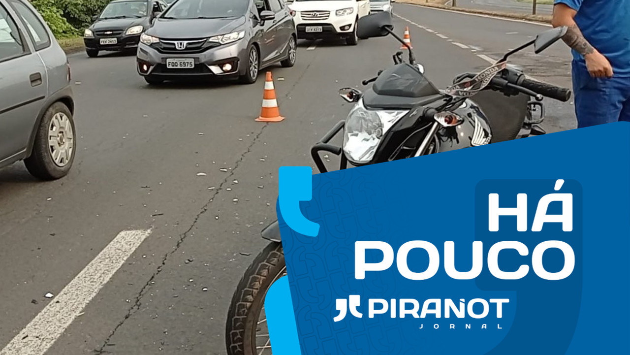 Acidente entre dois carros e uma moto deixa grande congestionamento em Piracicaba