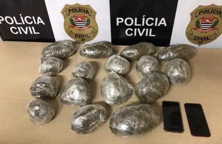 Em Piracicaba, taxista e passageiro são presos em flagrante transportando drogas