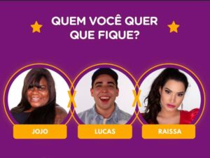 Enquete A Fazenda: quem você quer que fique? Jojo, Lucas ou Raissa?