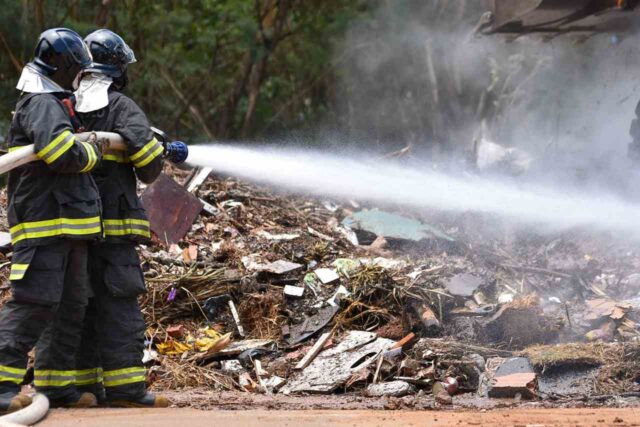 Eco ponto é incendiado em Piracicaba