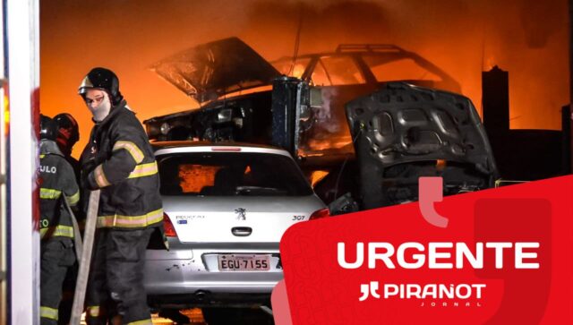 Em Piracicaba, oficina pega fogo e 11 carros são destruídos