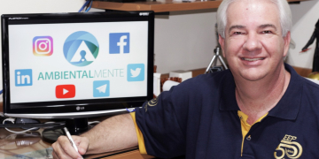Foto-legenda: O criador do Canal ‘Ambientalmente’, Profº Sérgio Arnosti, da EEP