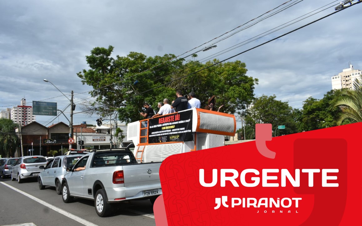Motoristas de aplicativo protestam contra UBER e 99 em Piracicaba (SP)