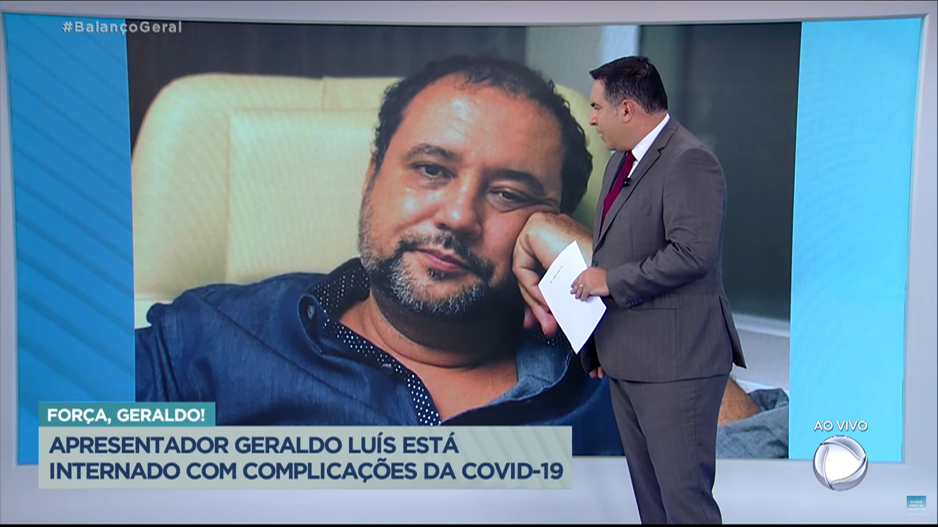 Geraldo Luís é internado com coronavírus; 20% pulmão está comprometido, diz Record