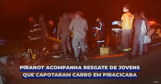 EXCLUSIVO | PIRANOT acompanha o trabalho dos bombeiros no socorro de vítimas de capotamento