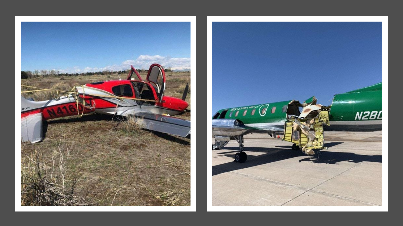 Avião fica partido ao meio após acidente em pleno voo