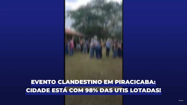 VÍDEO | Evento em sítio tem aglomeração e participantes sem máscaras em Piracicaba (SP)