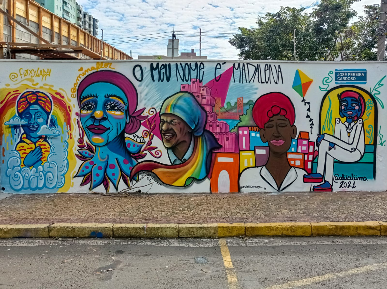 Madalena ganha homenagem em muro de Piracicaba (SP)