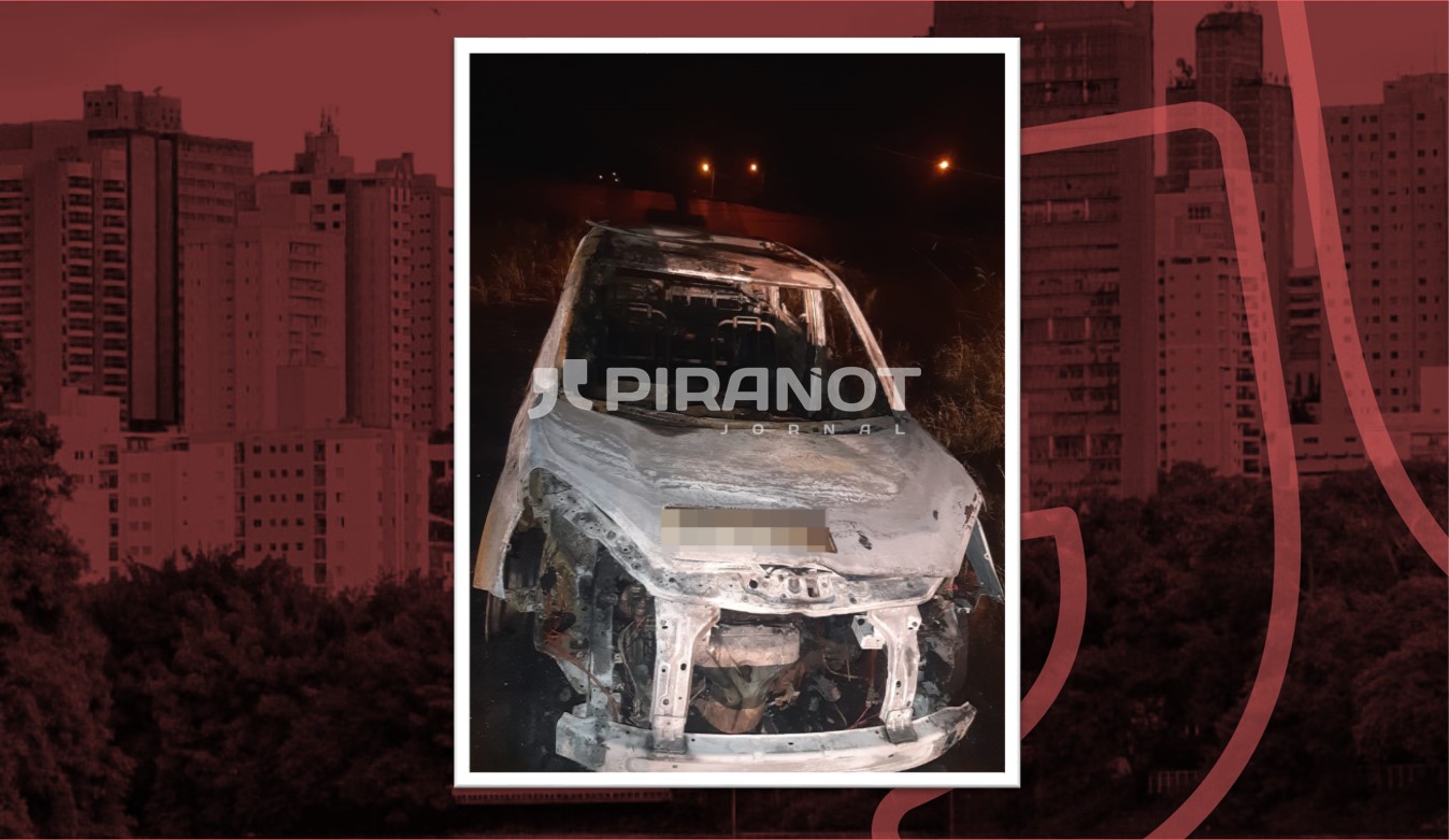 Piracicaba (SP): carro supostamente usado por criminosos que mataram homem a tiros é encontrado queimado