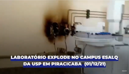 Vídeos mostram laboratório da Esalq/USP após explosão