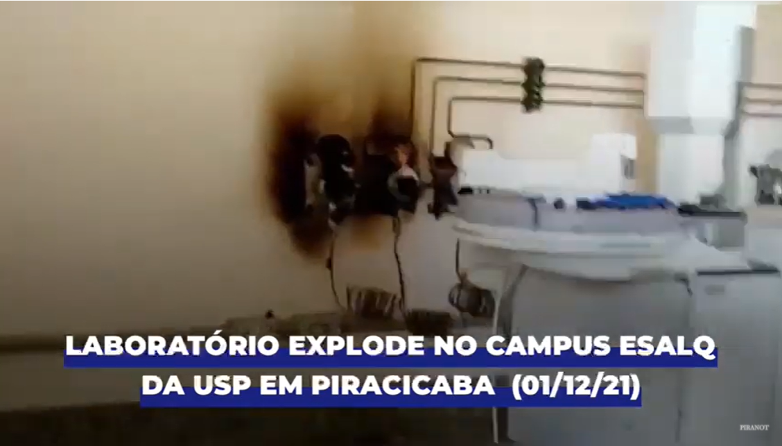 Vídeos mostram laboratório da Esalq/USP após explosão