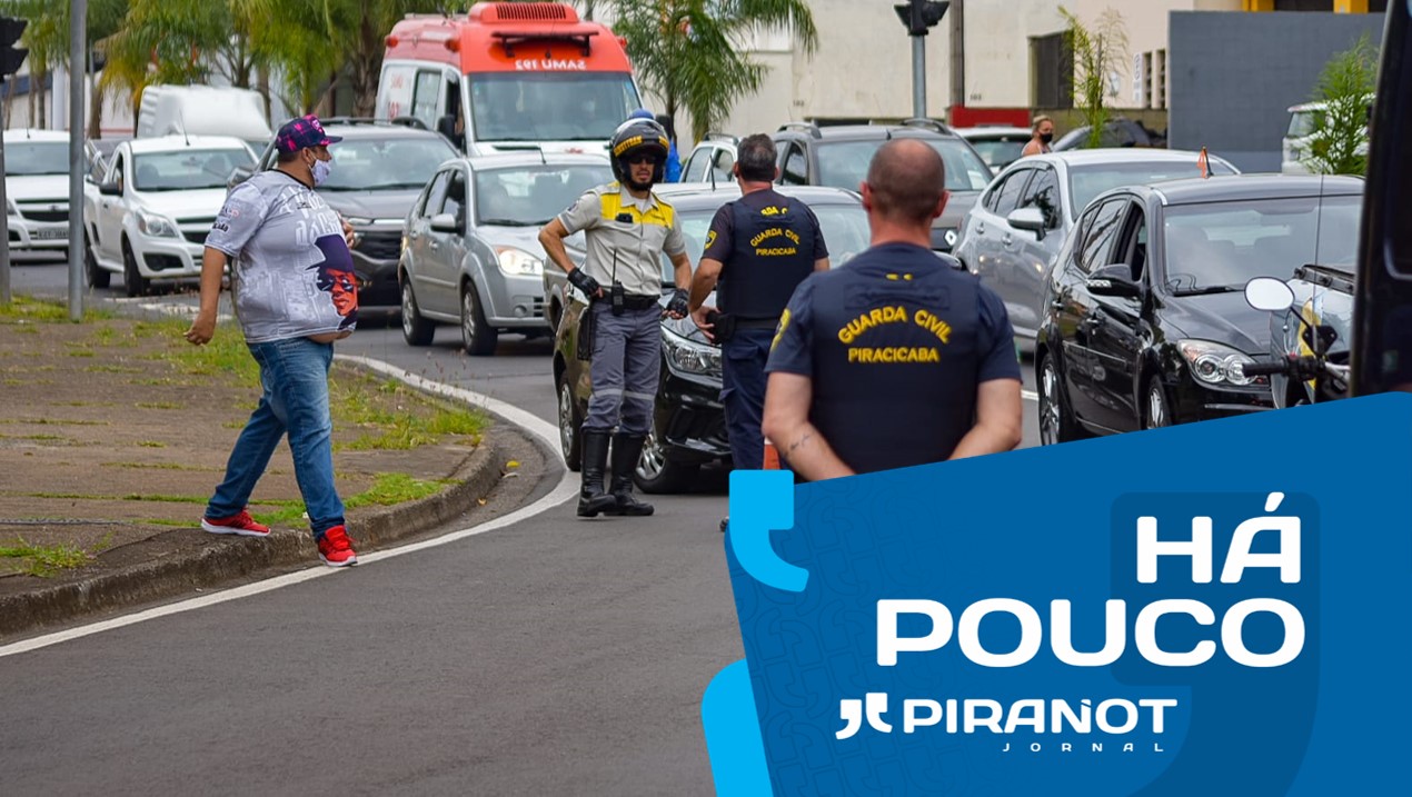 Em Piracicaba, acidente na Av. Dr. Paulo de Moraes deixa duas vítimas e intenso congestionamento