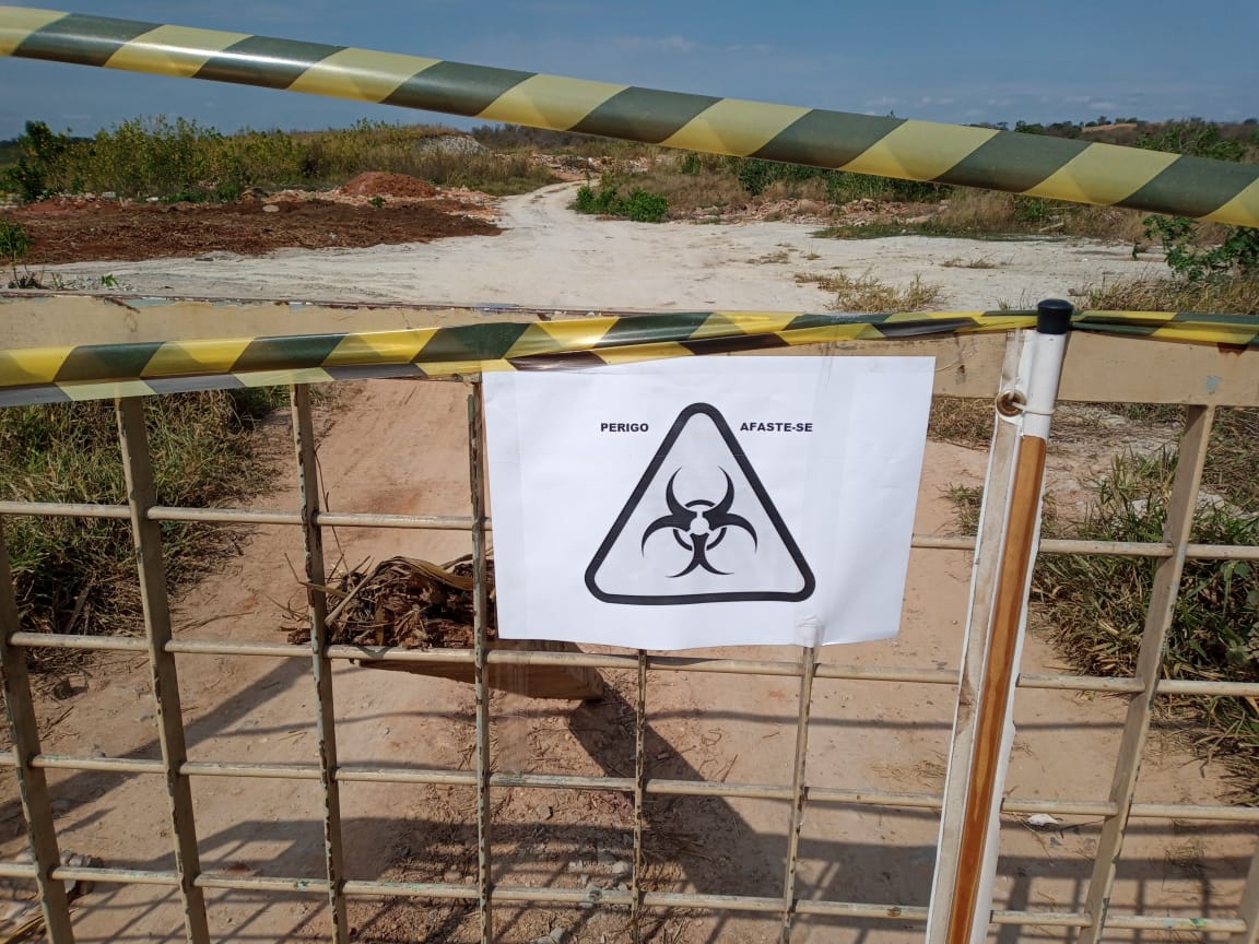 Área na Zona Rural de Piracicaba é interditada após material contaminante ser descartado irregularmente