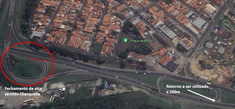 Alça de saída de rodovia de Piracicaba será interditada para obras