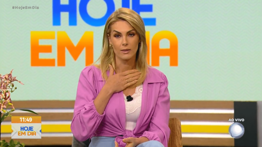 Ao vivo no “Hoje em Dia”, Hickmann diz que não está pronta para falar sobre violência doméstica