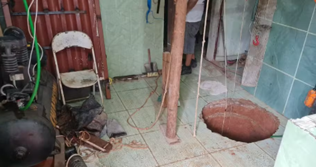 Idoso morre ao cair em buraco de 40 metros que ele cavou procurando “tesouro” dentro de sua casa