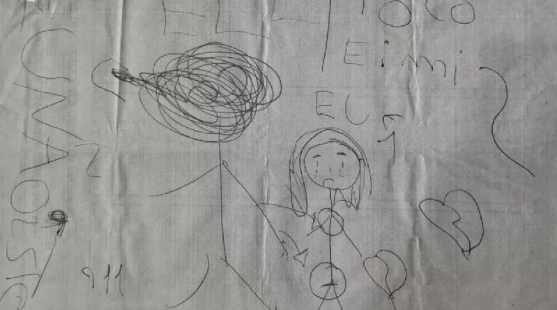 Tio é preso após família encontrar papéis com conteúdo de abuso sexual desenhados por menina