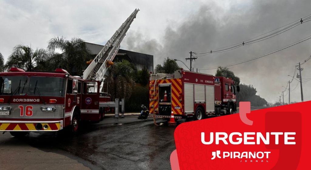 Incêndio de grandes proporções destrói fábrica de brinquedos em Piracicaba