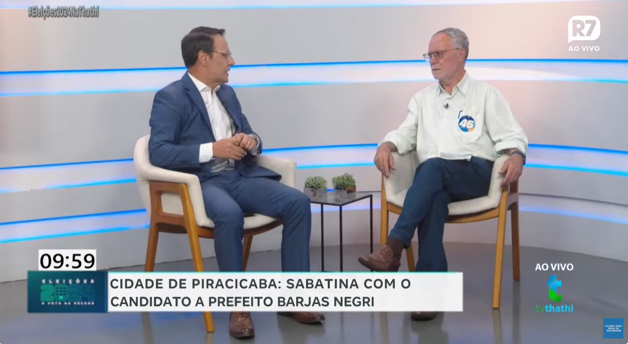 Perguntado sobre condenação na Justiça, Barjas encerra sabatina da Record antes do fim