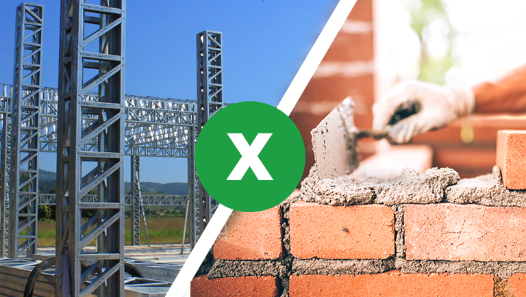 Steel Frame vs. Alvenaria: Qual é o melhor sistema construtivo para sua obra?