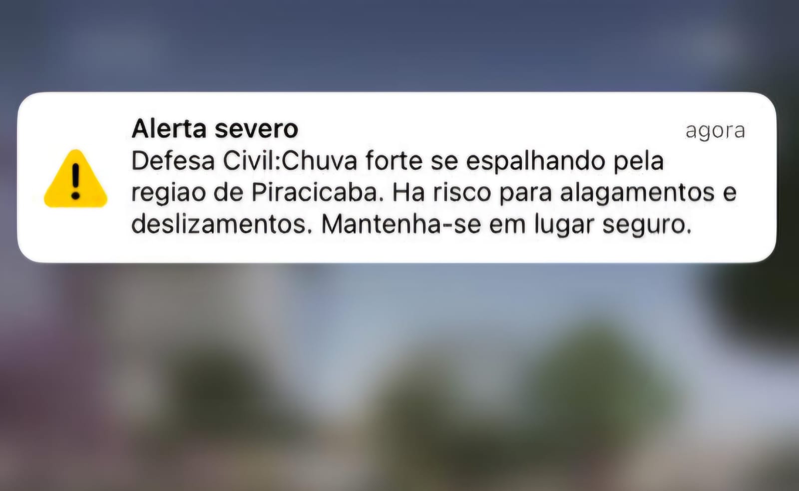 Defesa Civil emite alerta de chuvas na região de Piracicaba; próxima semana deverá ser chuvosa