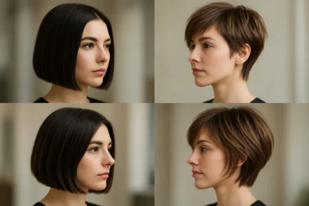 4 cortes curtos estilosos para mulheres com cabelo liso que querem praticidade com atitude