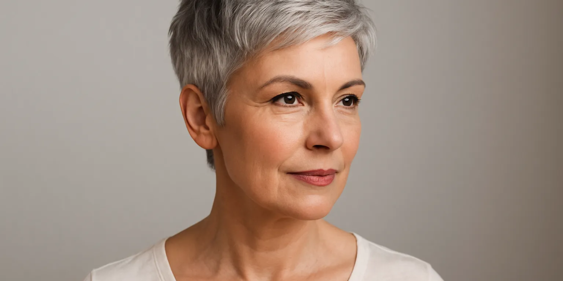 6 inspirações de corte moderno para cabelo grisalho curto que valorizam seu estilo