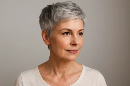 6 inspirações de corte moderno para cabelo grisalho curto que valorizam seu estilo