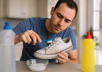 A fórmula caseira para limpar tênis branco melhor que qualquer produto comprado