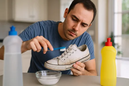 A fórmula caseira para limpar tênis branco melhor que qualquer produto comprado