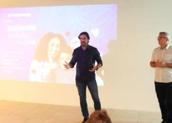 Rodrigo Santos, vice-presidente da Acipi e Alex Garcia, diretor de Comunicação da Acipi, apresentaram as ações para o Dia das Mães nos principais corredores comerciais de Piracicaba