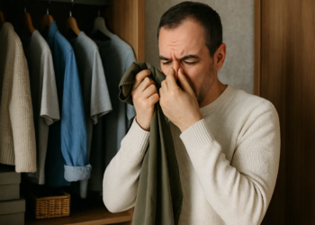 Roupas com cheiro de guardado