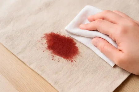 Tecido manchado de sangue Veja o truque que remove sem dificuldade