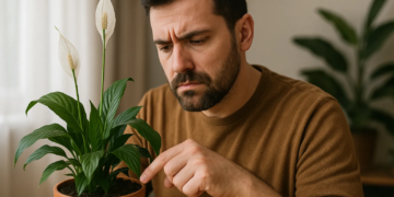 Esse erro na rega trava a floração do lírio-da-paz por várias semanas