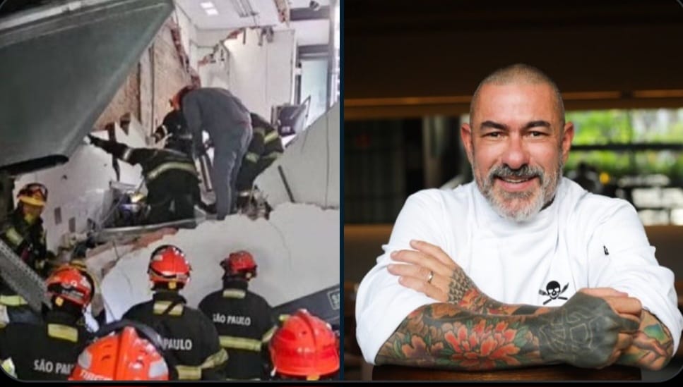 Desabamento de teto em restaurante com cardápio assinado pelo chef piracicabano Fogaça, do ‘MasterChef’, deixa uma pessoa morta