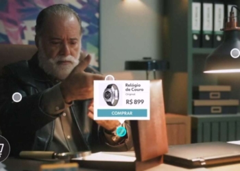 O exemplo mostrado na Globo: vai dar para comprar quase tudo o que aparecer em destaque na tela F...