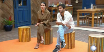 Casal Michelle Barros e Shia Phoenix foi eliminado de 'A Fazenda' nesta terça-feira, 11 Foto: Re...