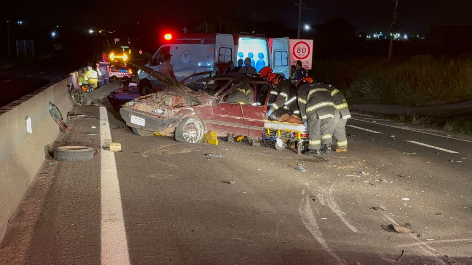 Duas pessoas ficam em estado grave após colisão na Rodovia Hermínio Petrin, sentido Charqueada