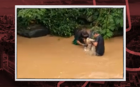 Trio é filmado se arriscando para pescar no ilegalmente no Rio Piracicaba durante piracema