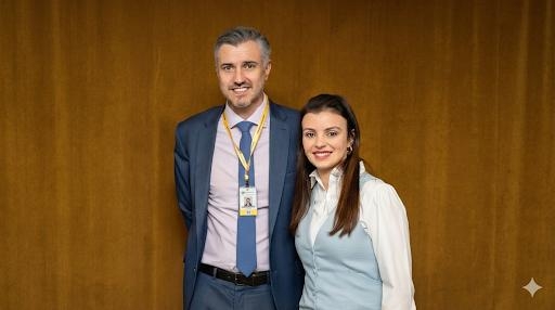 Vinicius Marchese e Marussa Boldrin em agenda do Confea