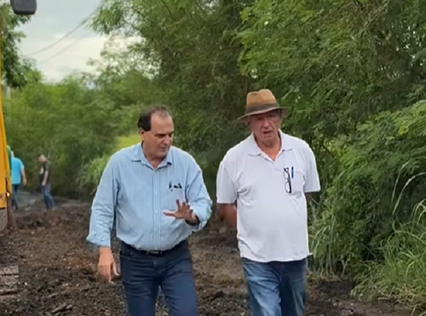 Zanatta acompanha obra de drenagem e anuncia pacote de mais de R$ 10 milhões em investimentos